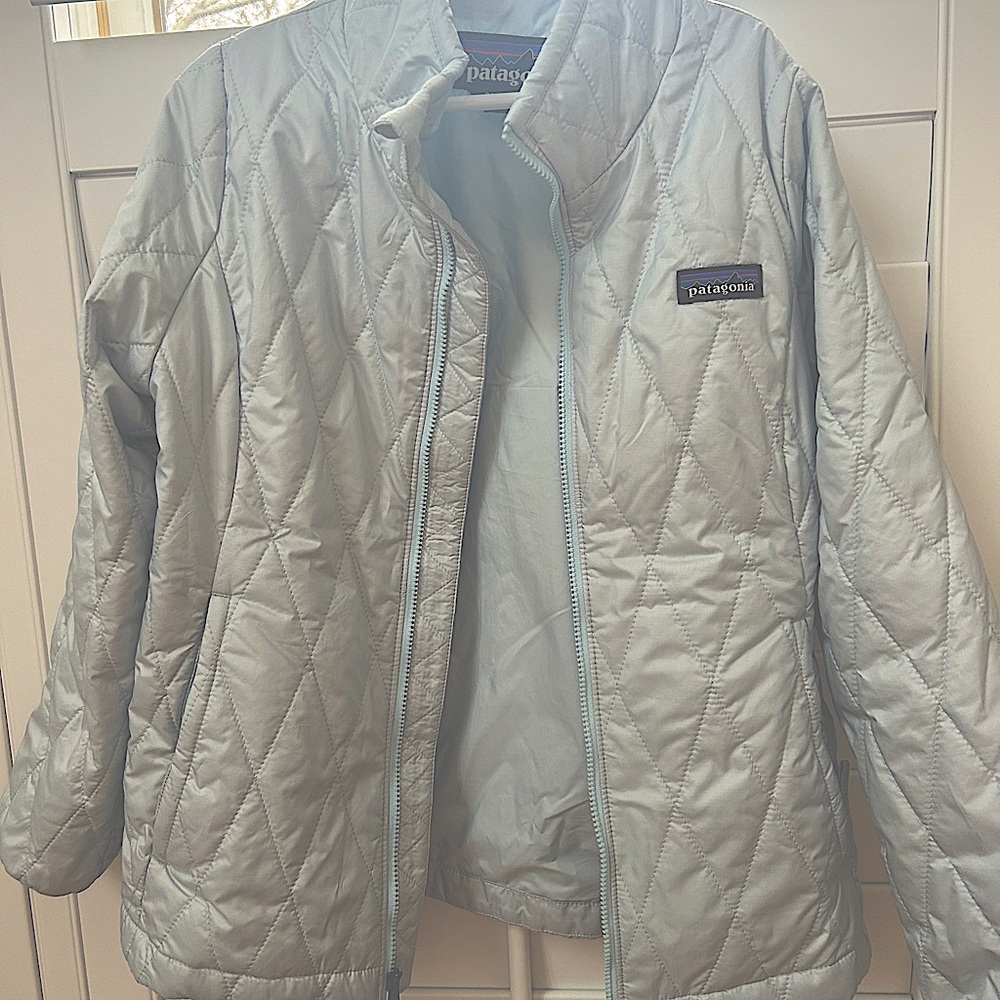 Kids Patagonia Nano Jacket - size 7-8 light blue